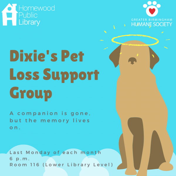 Image for event: Dixie&rsquo;s Pet Loss Support Group